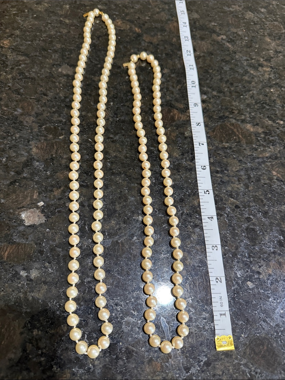 Marvella Elegant Cream Pearl Strand Necklace set for Women